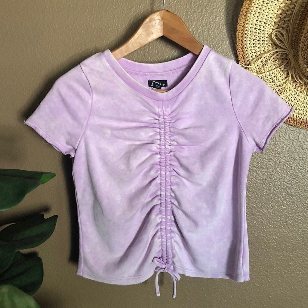 Pastel Purple Acid Wash Top